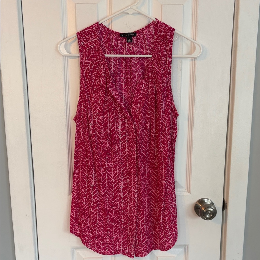 Elegant Sleeveless Pink Blouse